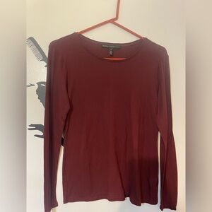 Women’s burgundy, long sleeve top size M